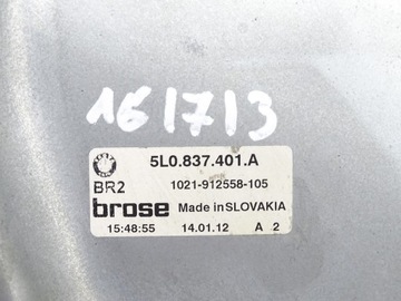 MECHANIZMUS ZVEDÁK OKNO LEVÝ PŘEDNÍ SKODA YETI I 1 5L 5L0837401A
