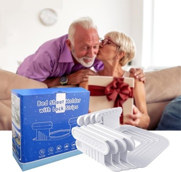 UCHWYTY NA PRZEŚCIERADŁA DO ŁÓŻKA KLIPSY ANTYPOŚLIZGOWE UNIWERSALNE 4SZT