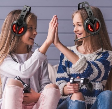 ИГРОВЫЕ НАУШНИКИ С МИКРОФОНОМ ДЛЯ ГЕЙМЕРОВ