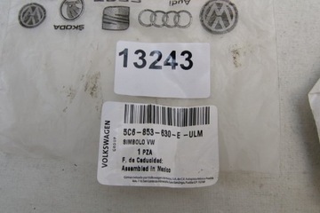 LOGO ZNAK ZNAKY VÍKO KUFRU ZADNÍ ORIGINÁLNÍ VW PASSAT B8 JETTA 5C6 POLO V 6R