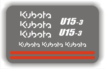 NAKLEJKI koparka minikoparka KUBOTA U15-3