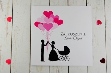 ZAPROSZENIE NA ŚLUB I CHRZEST 2 w 1