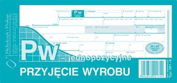 DRUK 381-8 PW PRZYJĘCIE WYROBU JEDNOPOZYCYJNE MIP