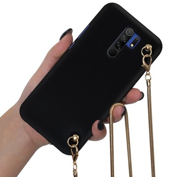 Etui Mat Blink do XIAOMI REDMI 9 Złoty Łańcuszek