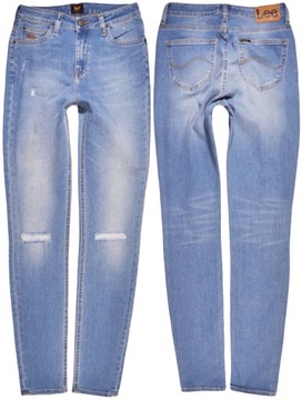 LEE spodnie HIGH WAIST skinny BLUE jeans SCARLETT HIGH _ W29 L31