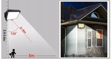 LAMPA SOLARNA 128 LED COB CZUJNIK RUCHU ZMIERZCHU