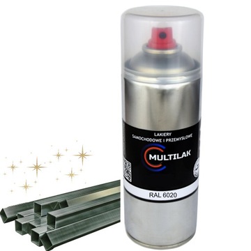 Lakier farba w sprayu do aluminium RAL 6020 Połysk
