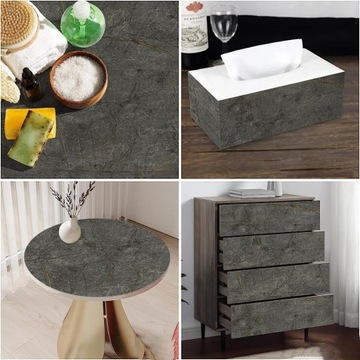 ФОЛЬГОВЫЙ ШПОН САМОКЛЕЯЩИЙСЯ ДЛЯ МЕБЕЛЬНОЙ СТОЛЕШНИЦЫ ПОДОКОННИК, ГЛЯНЦЕВЫЙ МРАМОР 60х500