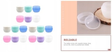 Mini Lotions Travel Round Jar Plastic Containers