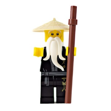N3*LEGO NINJAGO FIGURKA njo495 WU SENSEI LASKA brązowa, NOWE