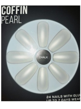 Tipsy sztuczne paznokcie Primark Chalk 24 szt