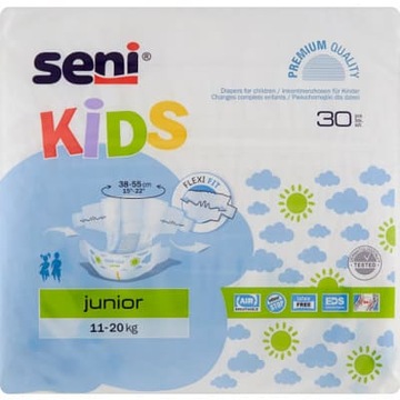 Piel-m. SENI KIDS Junior (12-25 kg) 30 szt.
