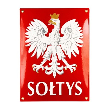 tablica tabliczka SOŁTYS emaliowana 22,5 x 30 - GW