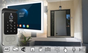 5Tech Verus 84228 WiFi система видеодомофонов 2x сенсорный монитор 10' для поверхностного монтажа + DIN