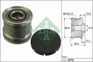 INA МУФТА ГЕНЕРАТОРА 535 0166 10