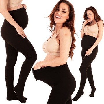 БЕСШОВНЫЕ КОЛГОТКИ ДЛЯ МАТЕРИНСТВ, плотностью 300 ден, на флисовой подкладке