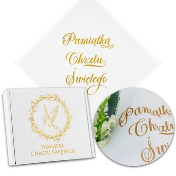 ELEGANCKA SZATKA do CHRZTU KRYSZTAŁOWE ZDOBIENIE k