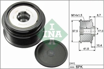ALTERNÁTOR - SPOJKA JEDNOSMĚR SCHAEFFLER INA 535 0282 10