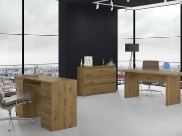 СОВРЕМЕННЫЙ КОМОД ВМЕСТИМОСТЬЮ 120 СМ ШКАФ КНИЖНЫЙ ШКАФ С ЯЩИКАМИ МЕБЕЛЬ ИЗ ДУБА ARTISAN