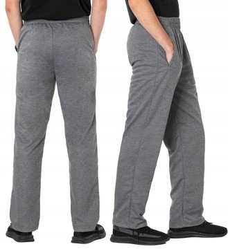 Duże Spodnie Dresowe Męskie Dresy Sportowe z Prostą Nogawką 41399-1 r 6XL