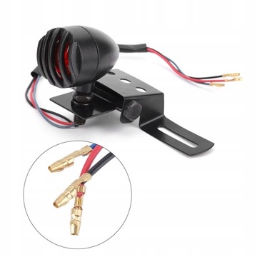 MOTOCYKL RETRO METAL LAMPA TYLNA ŚWIATŁO CZARNY