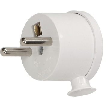 Угловой штекер 2P+Z MINI, белый