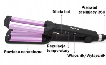 Щипцы для завивки волос KEMEI КЕРАМИЧЕСКИЕ ЩИПЦЫ 55 Вт TPC 200