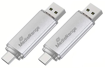 2X PENDRIVE USB-C 32GB DO SMARTFONA ANDROID IPHONE USB-A ZATYCZKI METALOWY