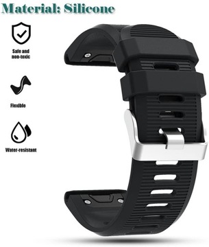 ЧЕРНЫЙ Быстрый силиконовый ремешок для Garmin FENIX 6X PRO