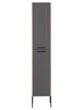 SZAFKA SŁUPEK WYSOKI MADERA GREY STALOWE NOGI