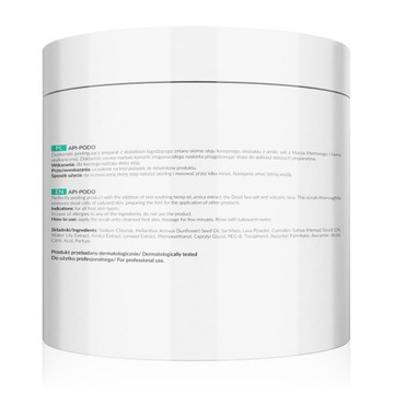 ПИЛИНГ ДЛЯ НОГ очищает и успокаивает API ПОДО 700г