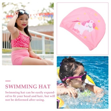 Детская шапочка для плавания с длинными волосами и ушами