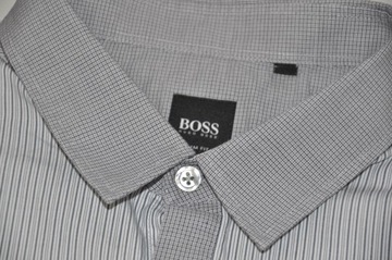 Hugo Boss koszula męska slim długi rękaw bawełna paski XL/43