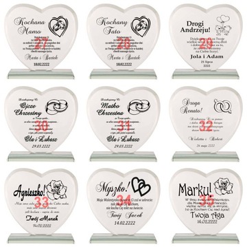 ГРАВИРОВКА СЕРДЦА день рождения годовщина свадьбы 1-99 ЛЕТ СВАДЬБА