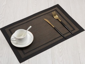 НАБОР СТОЙКИХ КОВРИКОВ ДЛЯ НАСТОЛЬНИКА ИЗ 4 ШТ., ЧЕРНЫЙ