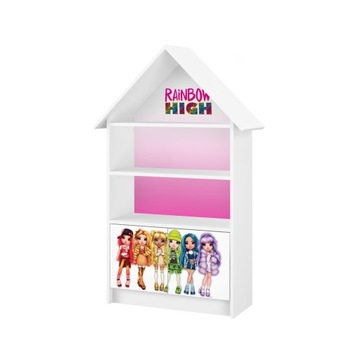 Regał dziecięcy BOO DOMEK rainbow high róż 1 125cm