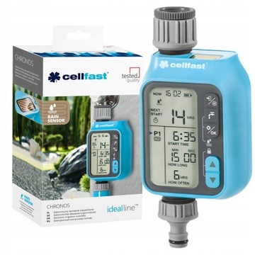 Elektroniczny sterownik nawadniania Chronos Ideal CELLFAST czujnik deszczu