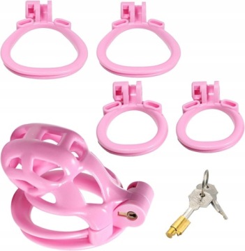 МАЛЕНЬКИЙ ЛЕГКИЙ ПОЯС ЦЕЛОМУДРИЯ COBRA S PINK CHASTITY PENIS CAGE