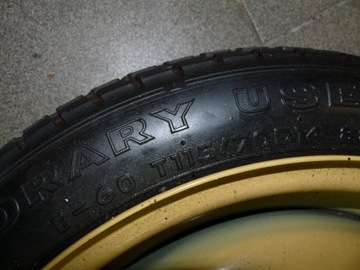 KOLO DOJEZDOVÉ 14 REZERVY MAZDA MX5 TOYOTA AYGO 4X100