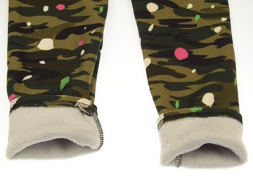 CIEPŁE legginsy 6904/45K GETRY OCIEPLONE GRUBYM POLAREM MORO 158/164