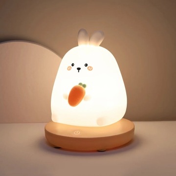 Cute Led Silicone Animal Pig Rabbit Lamp Night Light For Children~5752