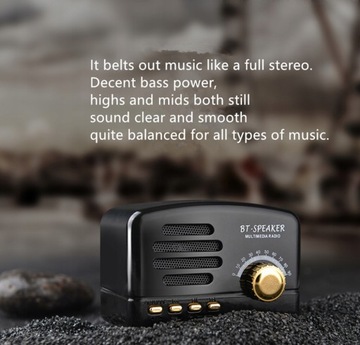 Zabytkowe Radio Głośnik Bluetooth w stylu retro