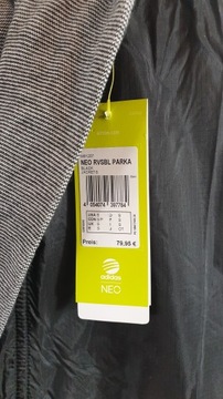 adidas neo PARKA DWUSTRONNA płaszczyk damski S/36