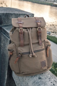 РЮКЗАК RANTTIER CANVAS ИЗ НАТУРАЛЬНОЙ КОЖИ YKK КОКО