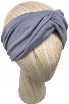 Opaska damska na głowę Turban Szary