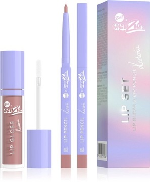 Błyszczyk i konturówka do ust BELL x GENZIE LIP SET 01 Butter cake