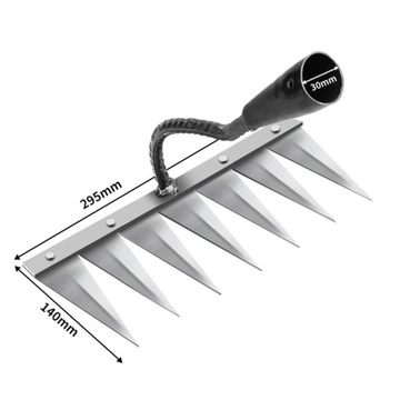 Садовый инструмент для стрижки травы, 7 стальных зубьев.