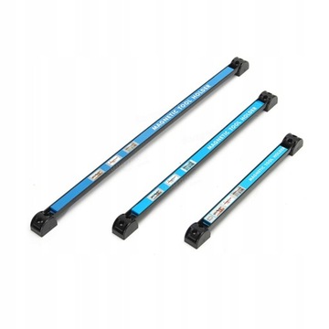 Магнитная полоса с монтажными кронштейнами. Магнит для настенного инструмента длиной 20 см.