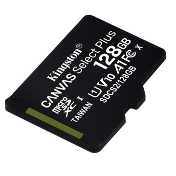 Карта памяти MicroSD Kingston Canvas Select Plus емкостью 128 ГБ.