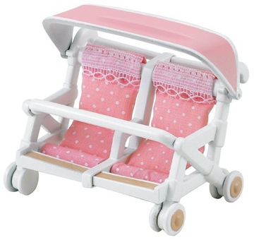 SYLVANIAN FAMILIES PODWÓJNY WÓZEK SPACEROWY 4533